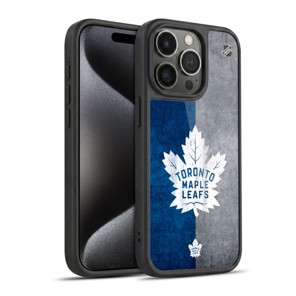 NHL Toronto Maple Leafs Half Distressed Gel Armour Case For Apple iPhone 15 Pro