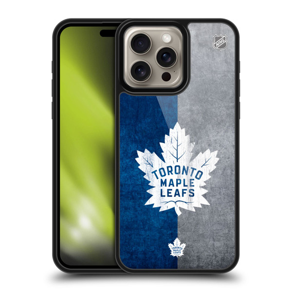 NHL Toronto Maple Leafs Half Distressed Gel Armour Case For Apple iPhone 16 Pro Max