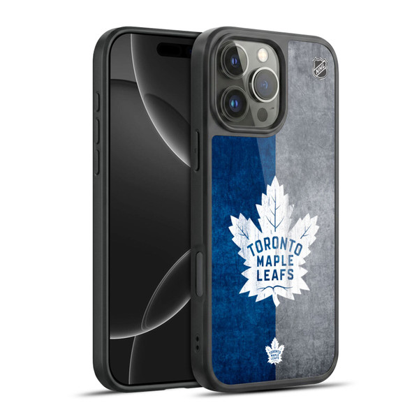 NHL Toronto Maple Leafs Half Distressed Gel Armour Case For Apple iPhone 16 Pro Max