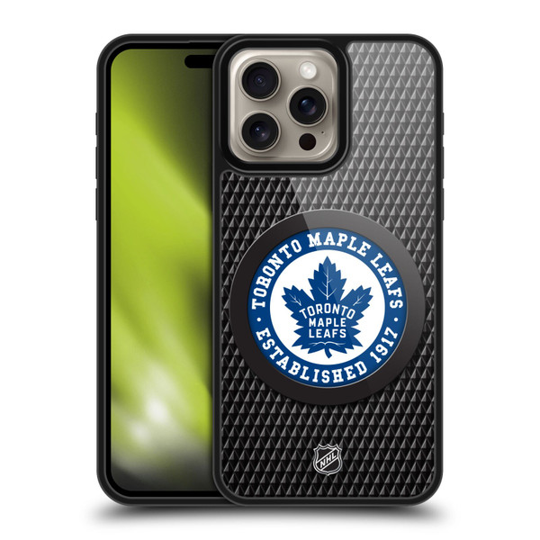 NHL Toronto Maple Leafs Puck Texture Gel Armour Case For Apple iPhone 16 Pro Max