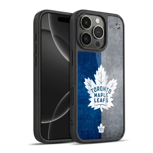 NHL Toronto Maple Leafs Half Distressed Gel Armour Case For Apple iPhone 16 Pro