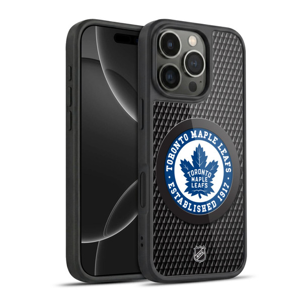 NHL Toronto Maple Leafs Puck Texture Gel Armour Case For Apple iPhone 16 Pro