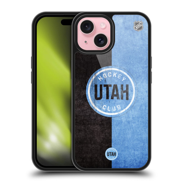 NHL Utah Hockey Club Half Distressed Gel Armour Case For Apple iPhone 15
