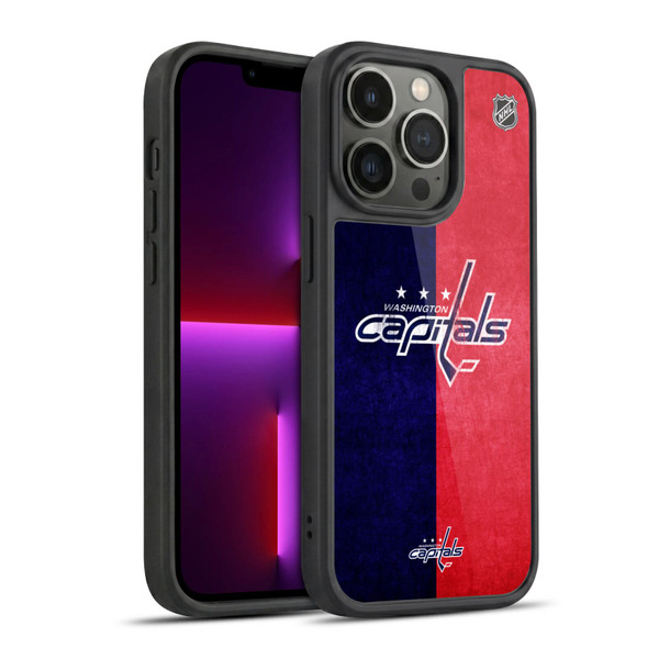NHL Washington Capitals Half Distressed Gel Armour Case For Apple iPhone 13 Pro