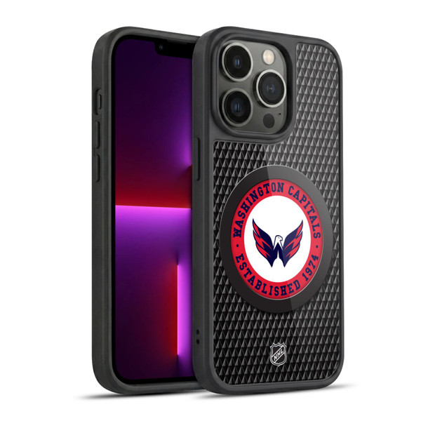 NHL Washington Capitals Puck Texture Gel Armour Case For Apple iPhone 13 Pro