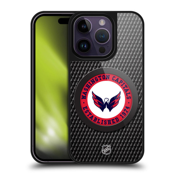 NHL Washington Capitals Puck Texture Gel Armour Case For Apple iPhone 14 Pro