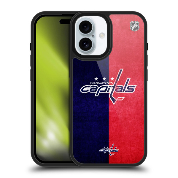NHL Washington Capitals Half Distressed Gel Armour Case For Apple iPhone 16