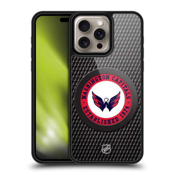 NHL Washington Capitals Puck Texture Gel Armour Case For Apple iPhone 16 Pro Max