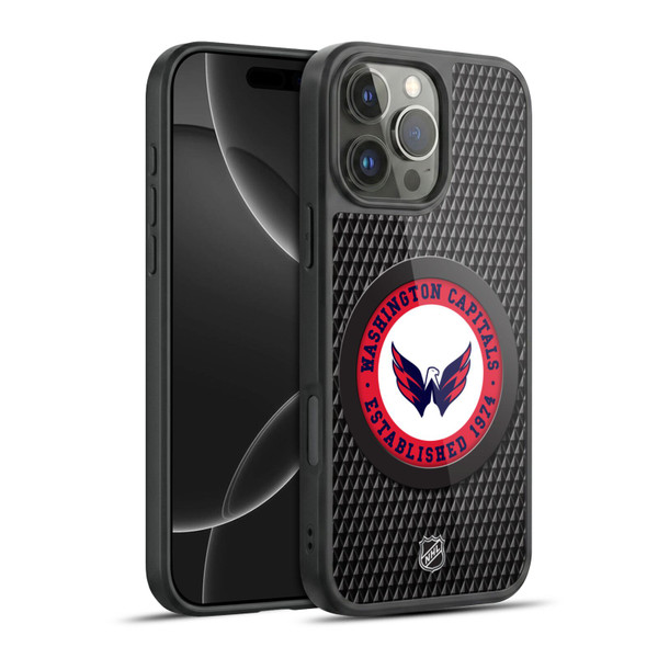 NHL Washington Capitals Puck Texture Gel Armour Case For Apple iPhone 16 Pro Max