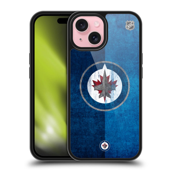 NHL Winnipeg Jets Half Distressed Gel Armour Case For Apple iPhone 15