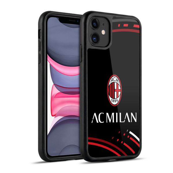 AC Milan Crest Patterns Curved Gel Armour Case For Apple iPhone 11