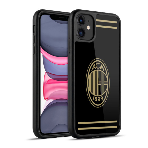 AC Milan Crest Black And Gold Gel Armour Case For Apple iPhone 11