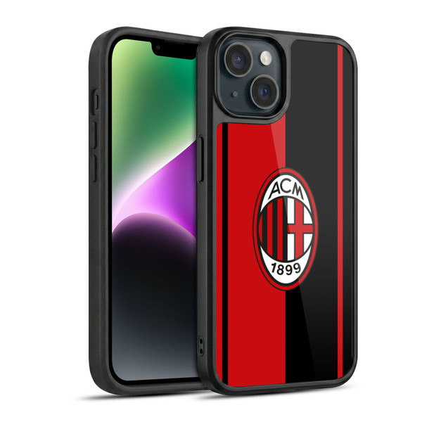 AC Milan Crest Red And Black Gel Armour Case For Apple iPhone 14