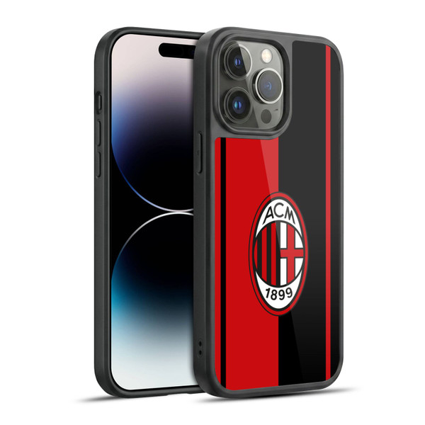 AC Milan Crest Red And Black Gel Armour Case For Apple iPhone 14 Pro Max