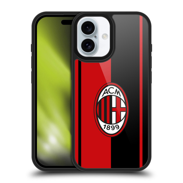AC Milan Crest Red And Black Gel Armour Case For Apple iPhone 16