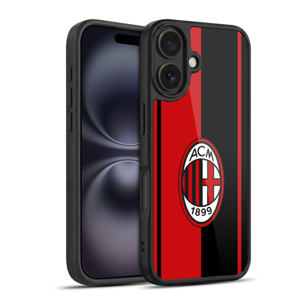 AC Milan Crest Red And Black Gel Armour Case For Apple iPhone 16