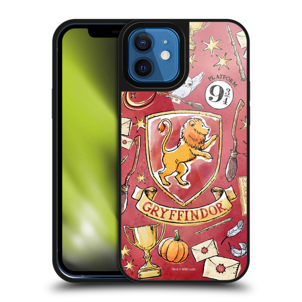 Harry Potter Deathly Hallows XIII Gryffindor Pattern Gel Armour Case For Apple iPhone 12 / iPhone 12 Pro