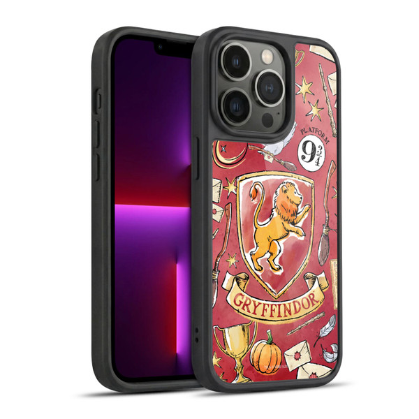 Harry Potter Deathly Hallows XIII Gryffindor Pattern Gel Armour Case For Apple iPhone 13 Pro