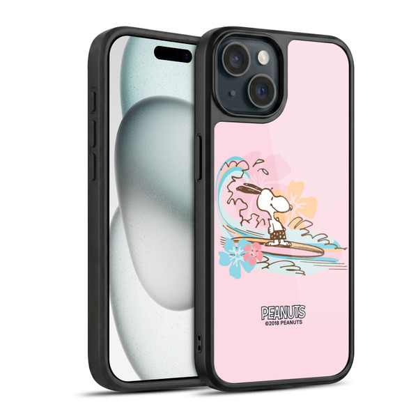 Peanuts Beach Snoopy Surf Gel Armour Case For Apple iPhone 15