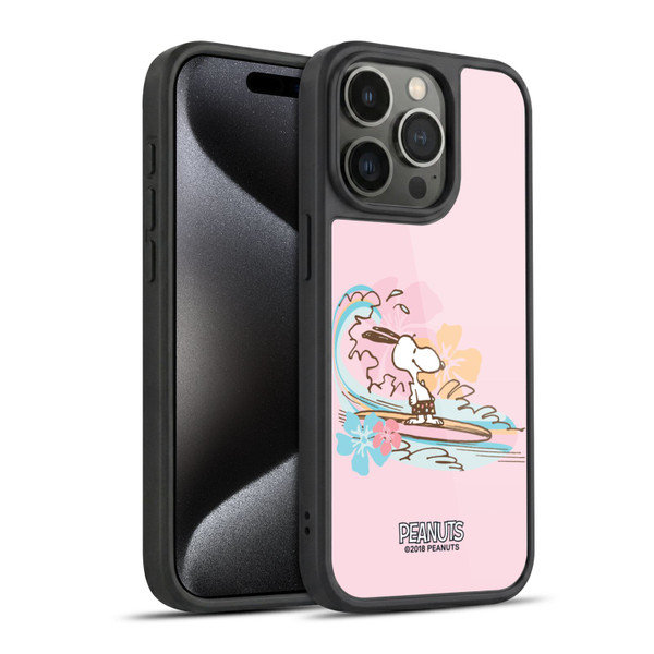 Peanuts Beach Snoopy Surf Gel Armour Case For Apple iPhone 15 Pro