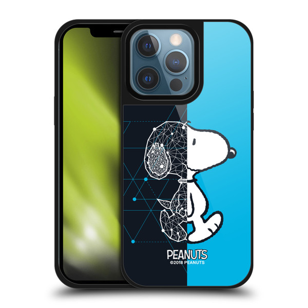 Peanuts Halfs And Laughs Snoopy Geometric Gel Armour Case For Apple iPhone 13 Pro