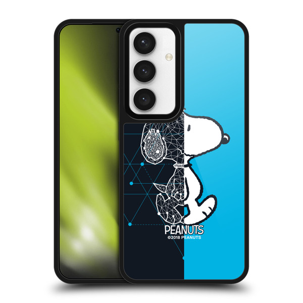 Peanuts Halfs And Laughs Snoopy Geometric Gel Armour Case For Samsung Galaxy S24 5G