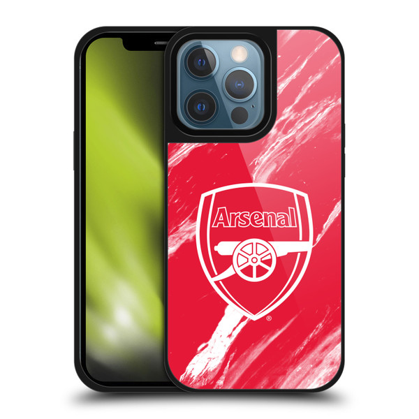 Arsenal FC Crest Patterns Red Marble Gel Armour Case For Apple iPhone 13 Pro