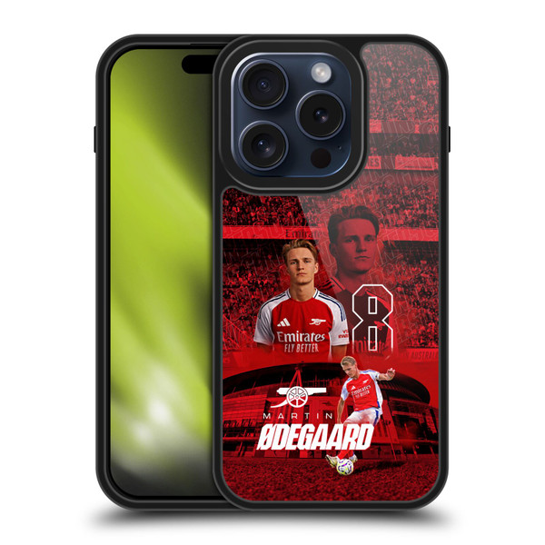 Arsenal FC 2024/25 First Team Martin Ødegaard Gel Armour Case For Apple iPhone 15 Pro