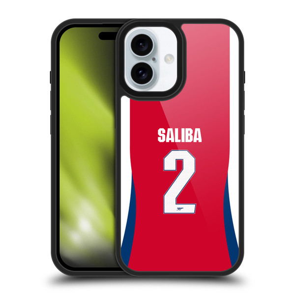 Arsenal FC 2024/25 Players Home Kit William Saliba Gel Armour Case For Apple iPhone 16 Arsenal FC 2024/25 Players Home Kit William Saliba Gel Armour Case For Apple iPhone 16