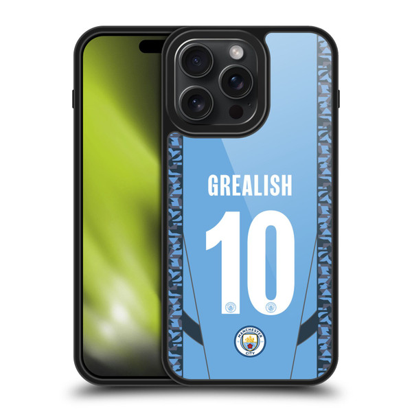 Manchester City Man City FC 2024/25 Players Home Kit Jack Grealish Gel Armour Case For Apple iPhone 15 Pro Max