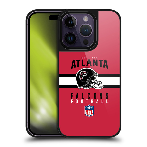 NFL Atlanta Falcons Graphics Helmet Typography Gel Armour Case For Apple iPhone 14 Pro