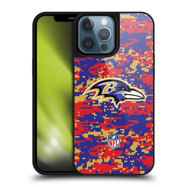 NFL Baltimore Ravens Graphics Digital Camouflage Gel Armour Case For Apple iPhone 13 Pro Max