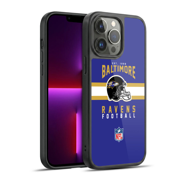 NFL Baltimore Ravens Graphics Helmet Typography Gel Armour Case For Apple iPhone 13 Pro Max