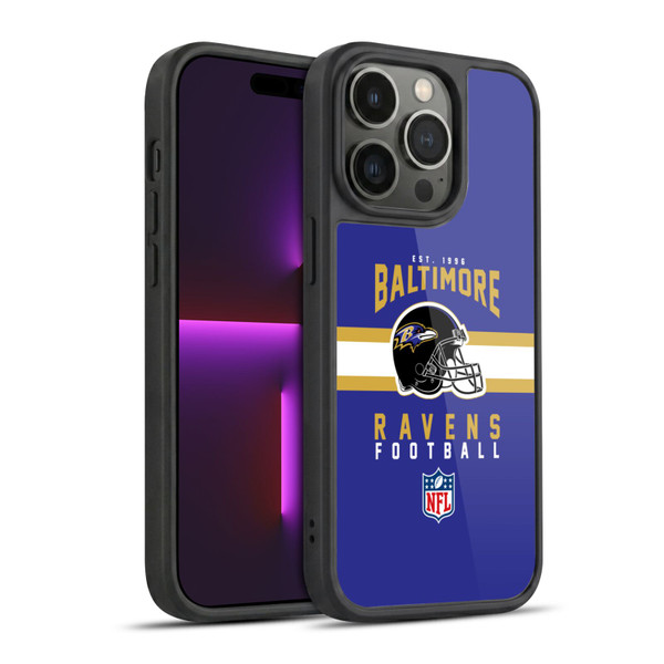 NFL Baltimore Ravens Graphics Helmet Typography Gel Armour Case For Apple iPhone 14 Pro