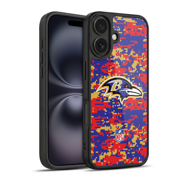 NFL Baltimore Ravens Graphics Digital Camouflage Gel Armour Case For Apple iPhone 16