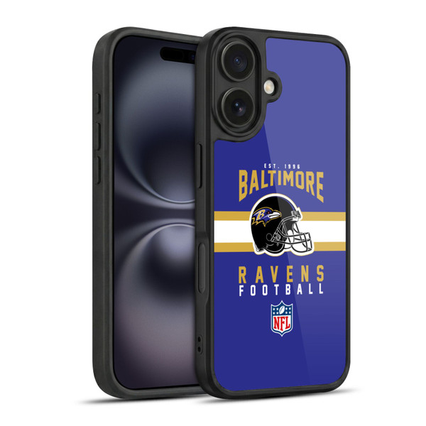 NFL Baltimore Ravens Graphics Helmet Typography Gel Armour Case For Apple iPhone 16