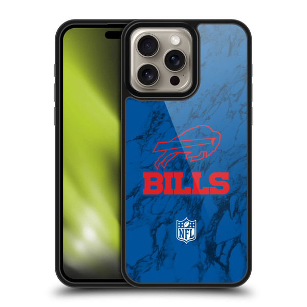 NFL Buffalo Bills Graphics Coloured Marble Gel Armour Case For Apple iPhone 16 Pro Max