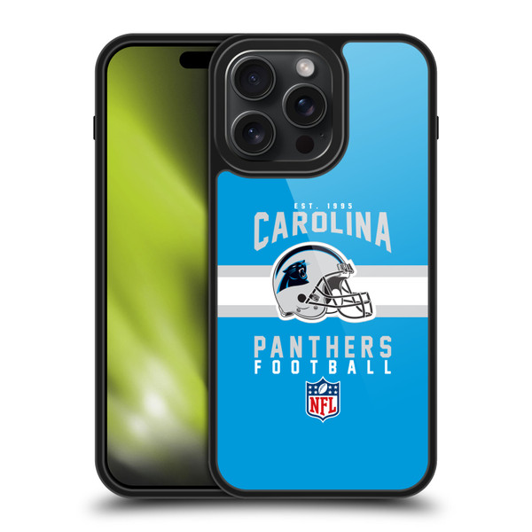 NFL Carolina Panthers Graphics Helmet Typography Gel Armour Case For Apple iPhone 15 Pro Max