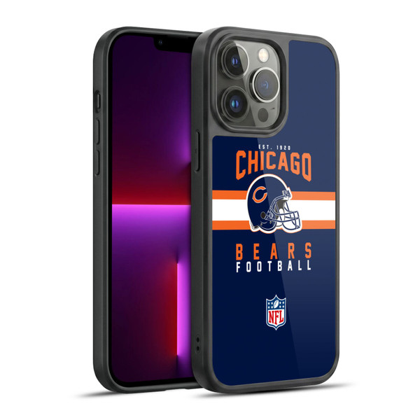 NFL Chicago Bears Graphics Helmet Typography Gel Armour Case For Apple iPhone 13 Pro Max