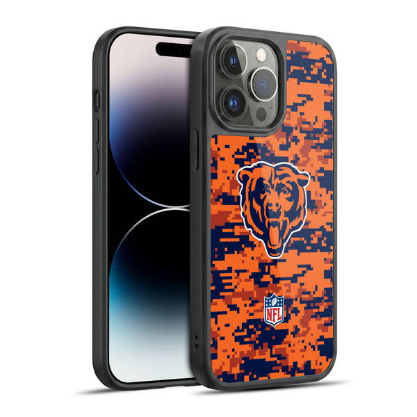 NFL Chicago Bears Graphics Digital Camouflage Gel Armour Case For Apple iPhone 14 Pro Max
