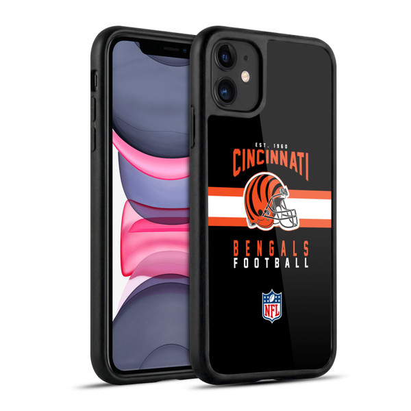 NFL Cincinnati Bengals Graphics Helmet Typography Gel Armour Case For Apple iPhone 11