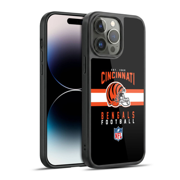 NFL Cincinnati Bengals Graphics Helmet Typography Gel Armour Case For Apple iPhone 14 Pro Max