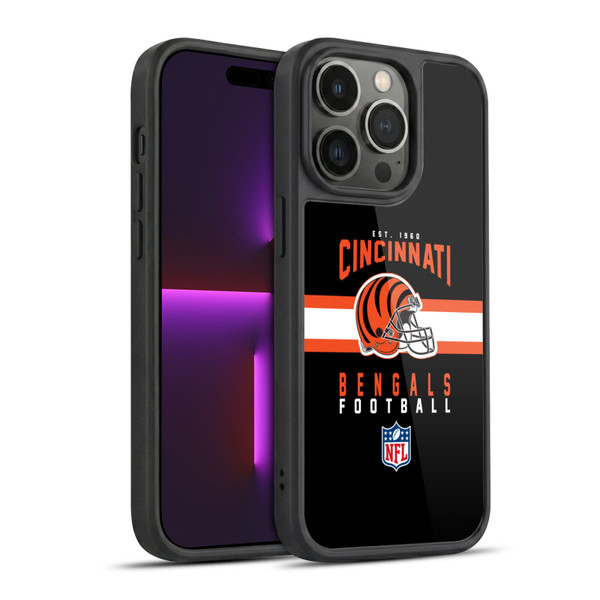 NFL Cincinnati Bengals Graphics Helmet Typography Gel Armour Case For Apple iPhone 14 Pro