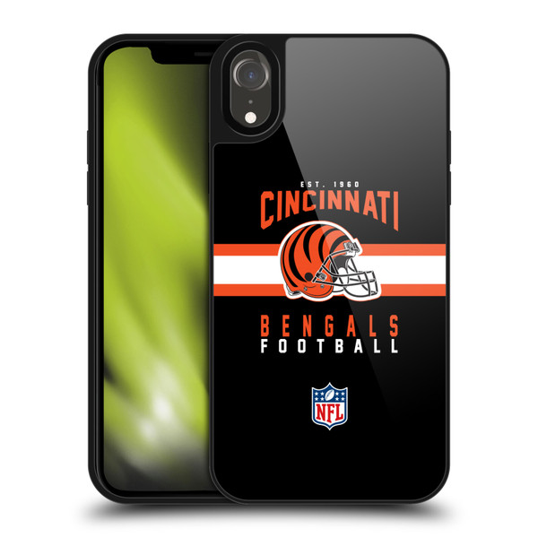 NFL Cincinnati Bengals Graphics Helmet Typography Gel Armour Case For Apple iPhone XR