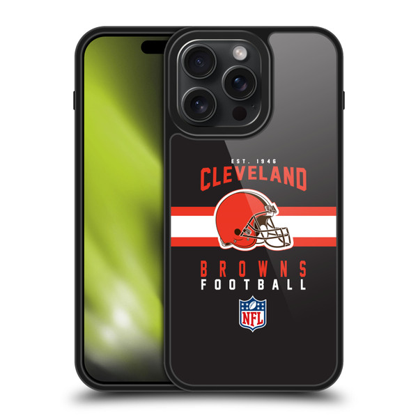 NFL Cleveland Browns Graphics Helmet Typography Gel Armour Case For Apple iPhone 15 Pro Max