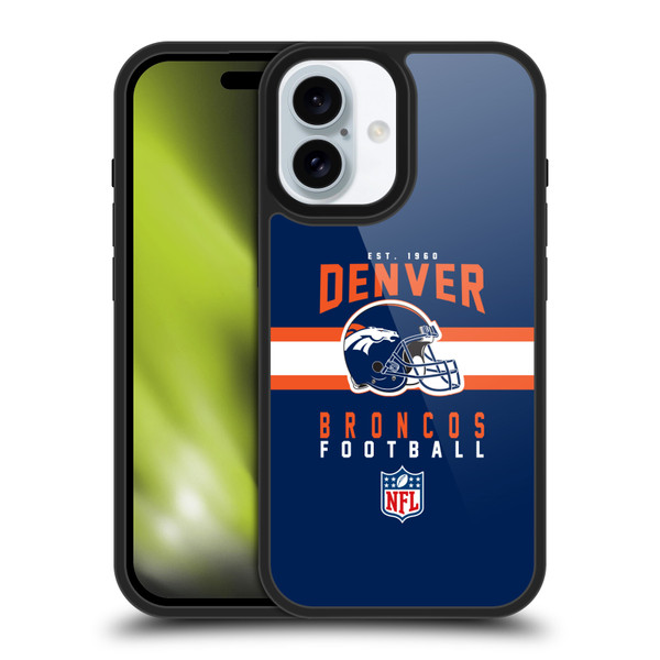 NFL Denver Broncos Graphics Helmet Typography Gel Armour Case For Apple iPhone 16