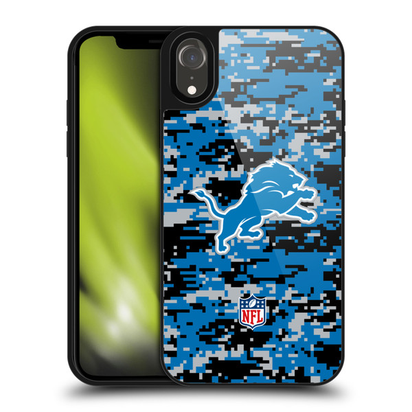 NFL Detroit Lions Graphics Digital Camouflage Gel Armour Case For Apple iPhone XR