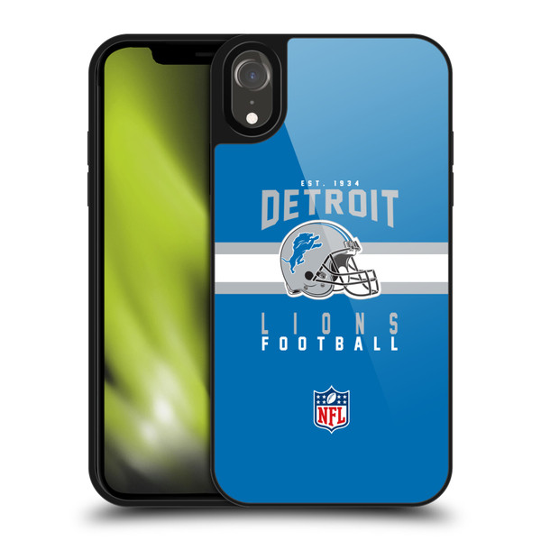 NFL Detroit Lions Graphics Helmet Typography Gel Armour Case For Apple iPhone XR