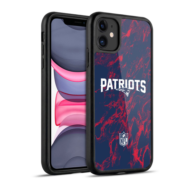 NFL New England Patriots Graphics Coloured Marble Gel Armour Case For Apple iPhone 11