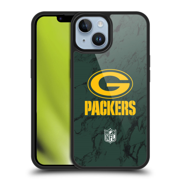 NFL Green Bay Packers Graphics Coloured Marble Gel Armour Case For Apple iPhone 14